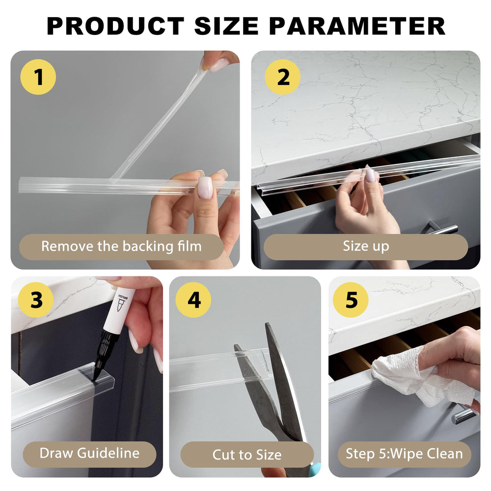 Enjaya versatile edge protector used on drawers, doors, and furniture