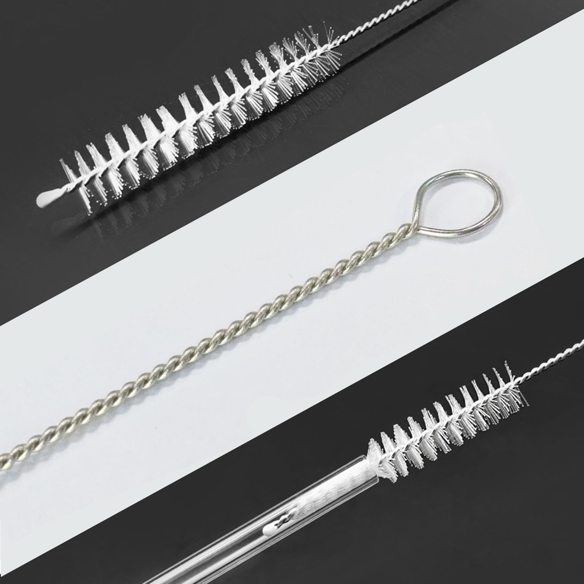 enlpsee straw cleaner handle circular-hole design for easy hanging and drying