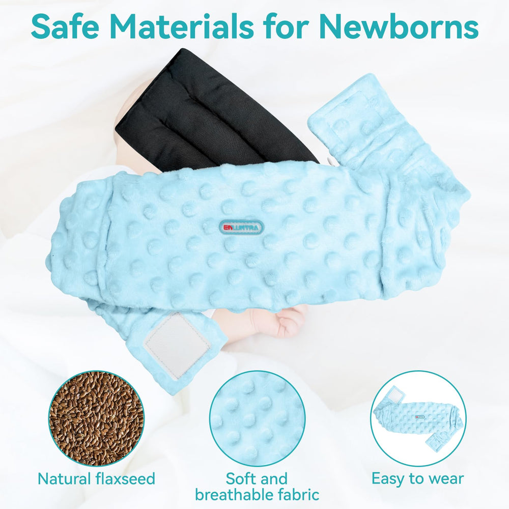 ENLUNTRA baby close-up shows soft fabric for comfortable wear.