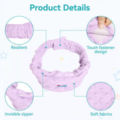 ENLUNTRA soft breathable fabric on purple wrap enhances comfort for baby skin.