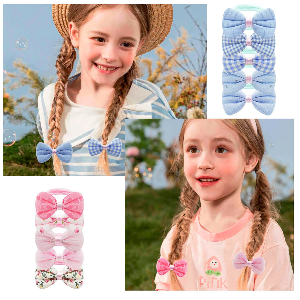 Enop hair ties measure 2 inches, bows 1-3 inches for varied styling