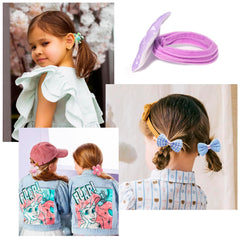 Enop soft seamless hair ties protect delicate strands during school and play