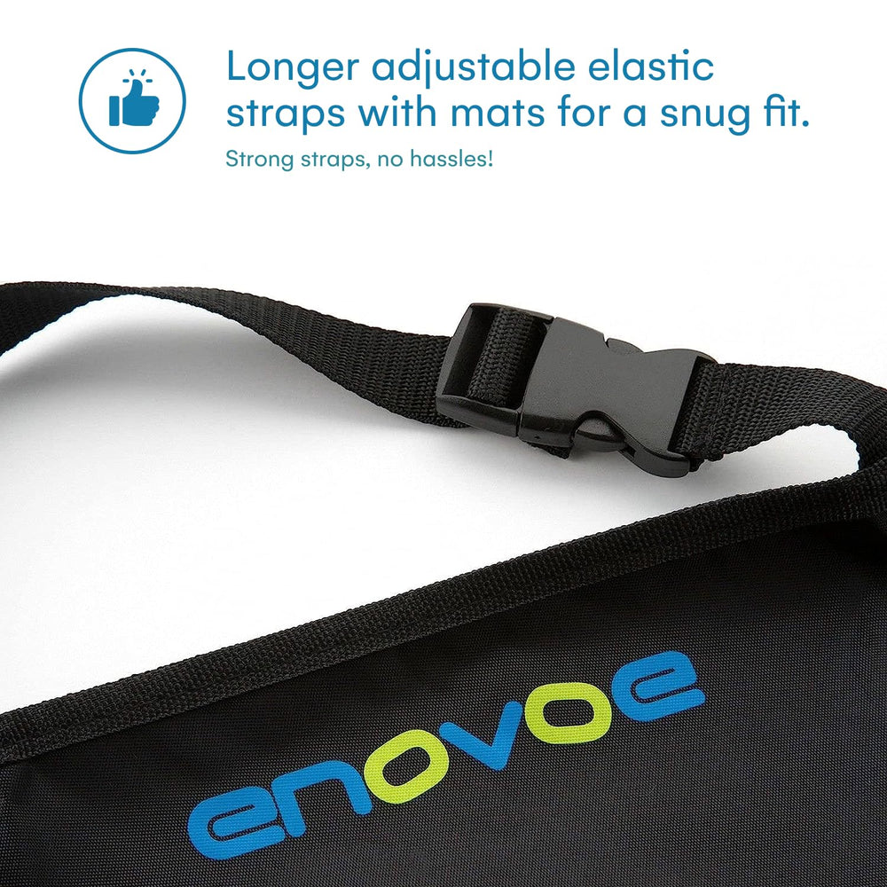 Enovoe adjustable straps back-seat protector secures quickly for a snug ride