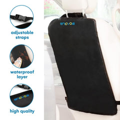 Enovoe Kick Mats installed on car back seat for easy protection.