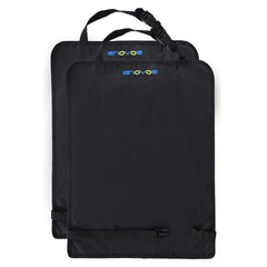 Enovoe Kick Mats two-pack packaged shields upholstery from dirt.