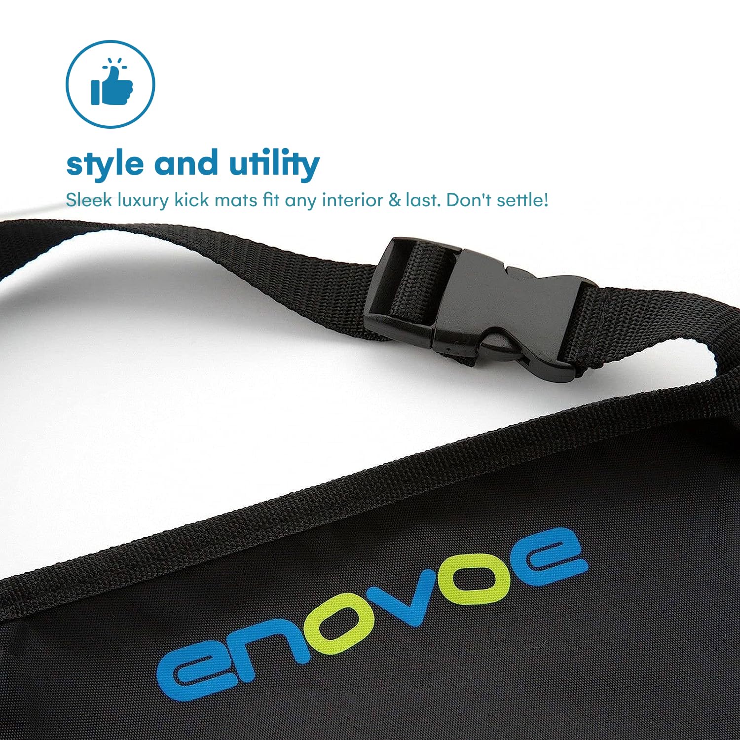 Enovoe Kick Mats protect against dirt and scuffs on seat backs.