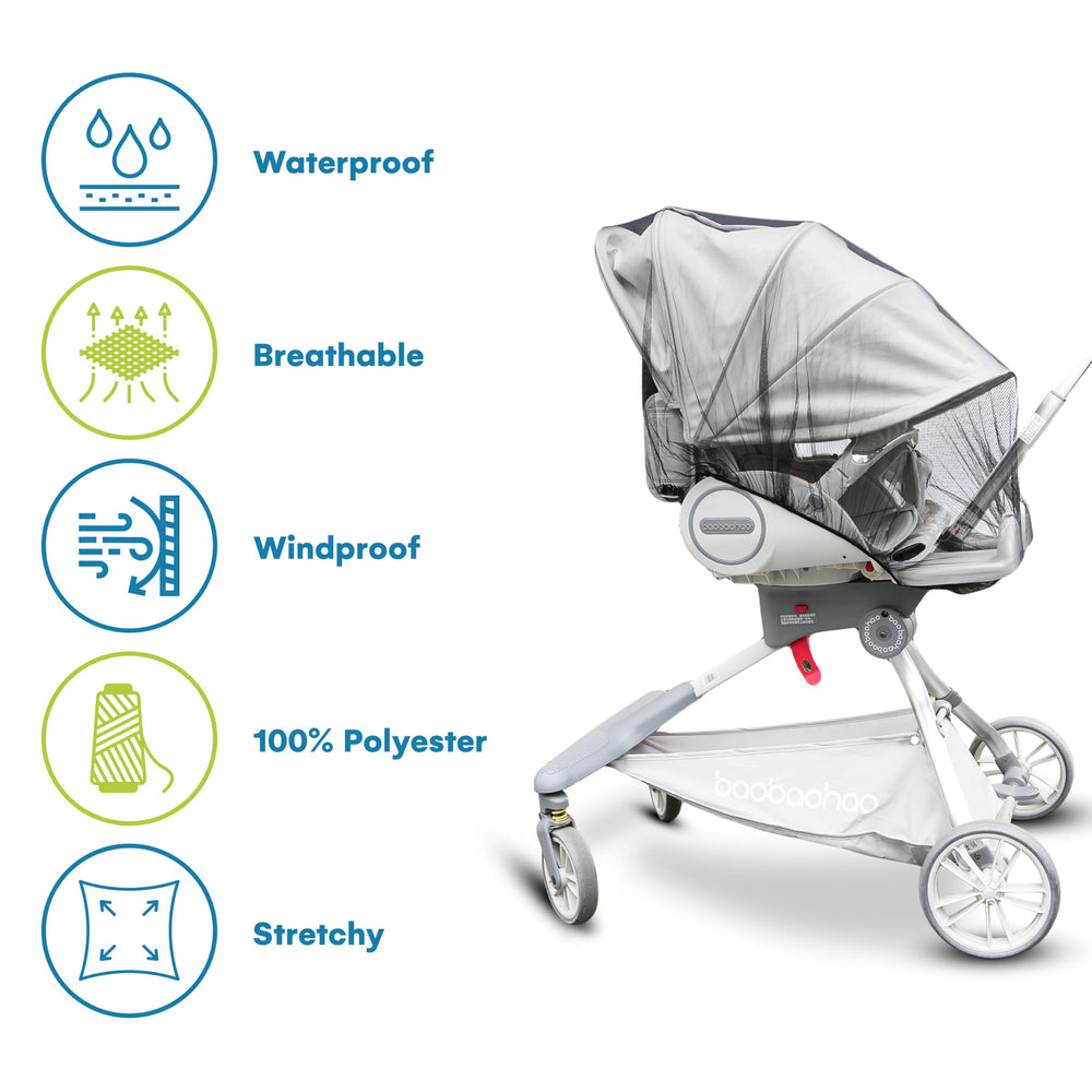 Enovoe stroller net is machine washable for quick cleanup after outdoor adventures