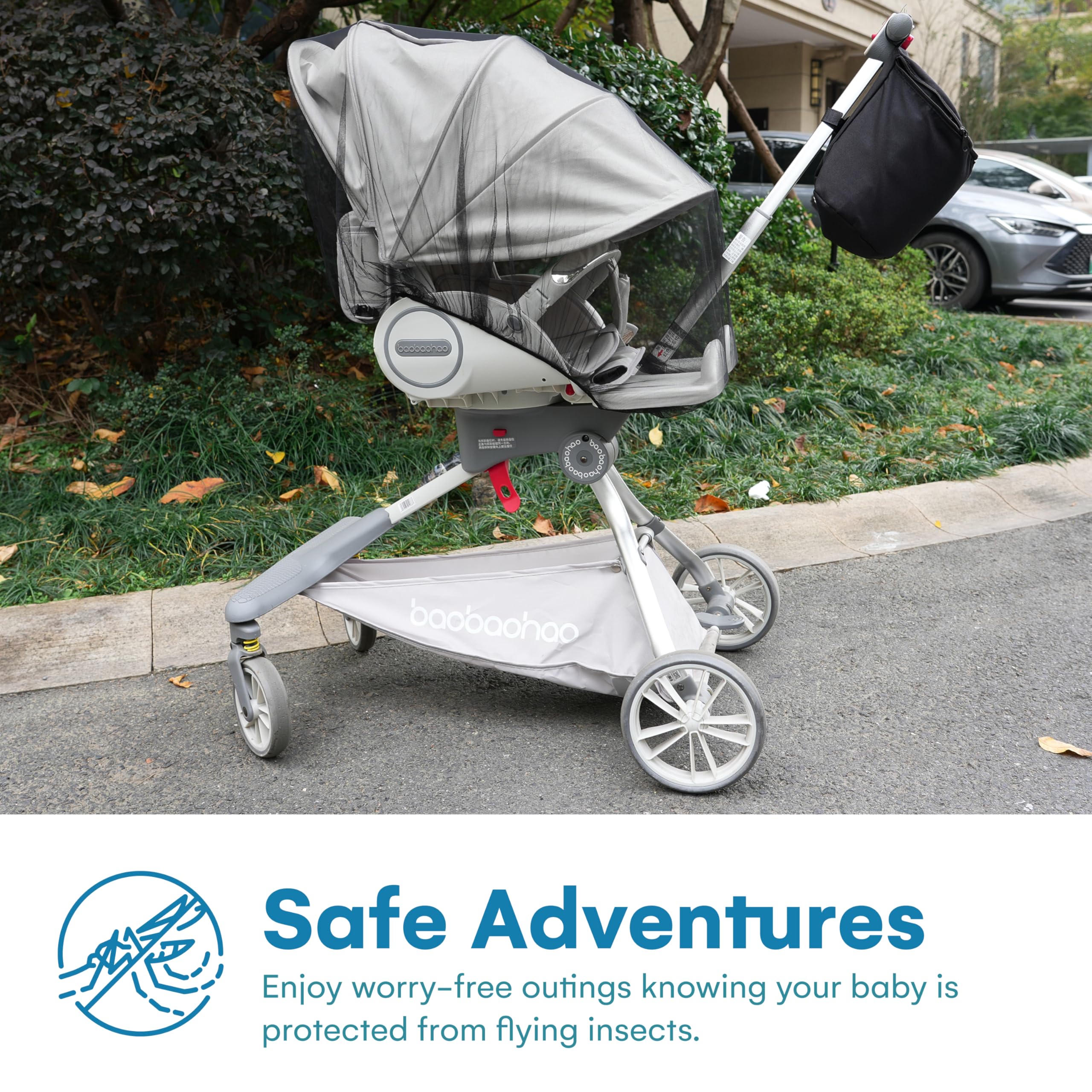 Enovoe mosquito net for playard guards playtime areas from bugs while staying breathable