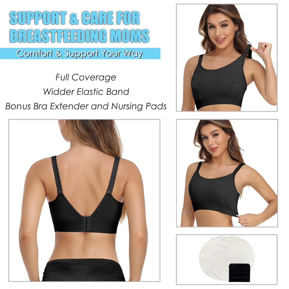 ENSDOAR hands-free pumping bra wire-free design supports comfortable, unrestricted wear.