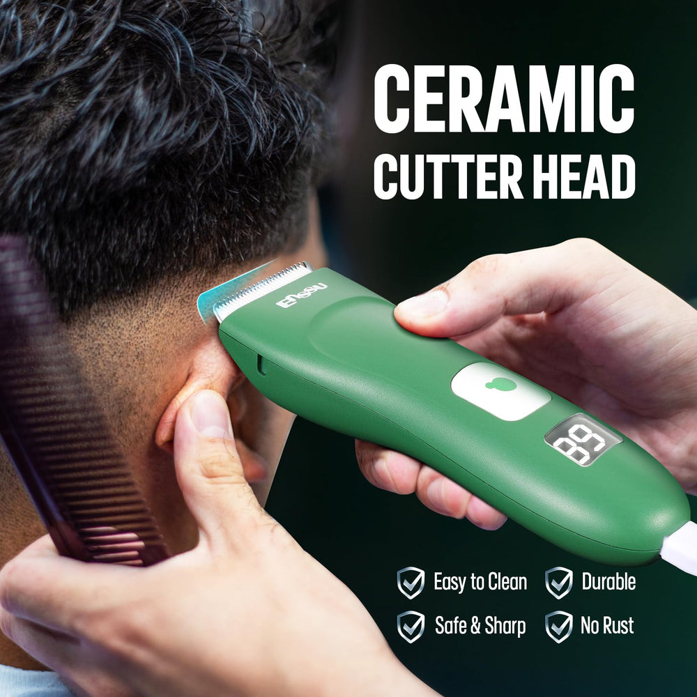 ENSSU six-length guide combs enable versatile kids' haircut options