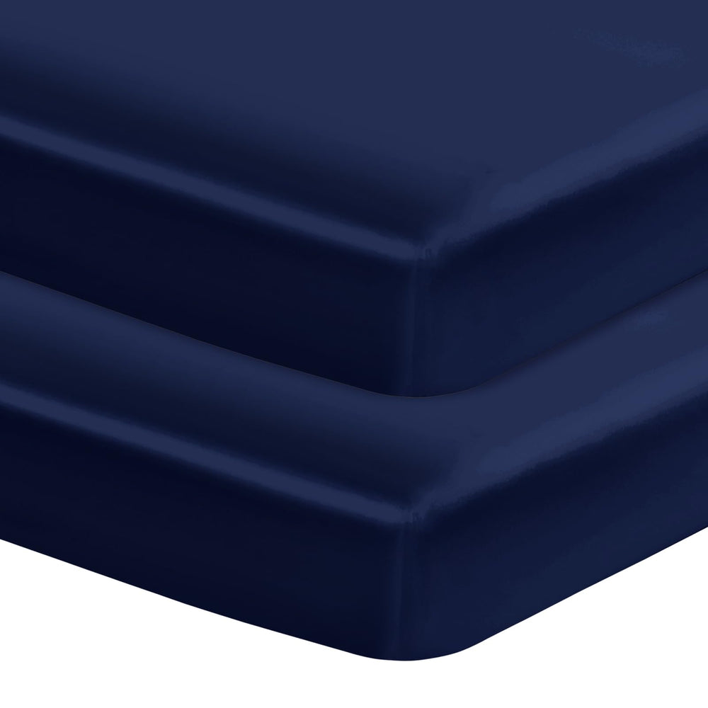 Entisn satin crib sheets closeup fabric with smooth sheen for gentle, skin-friendly sleep.