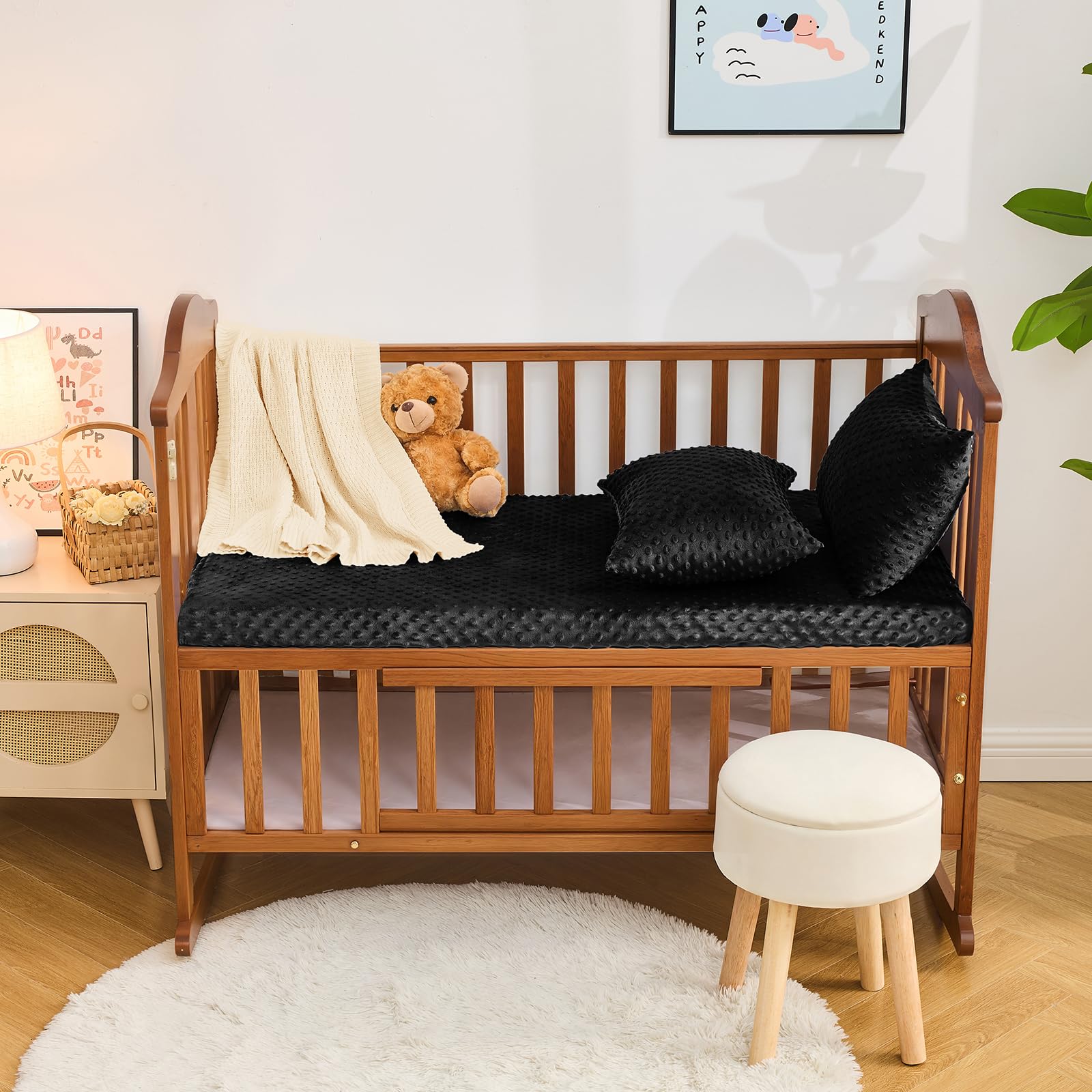 Entisn Toddler Pillowcase travel and crib-ready scene suggests versatile use.