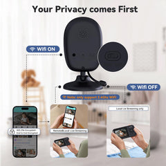 Envilink smart video baby monitor night vision lets you check baby in low light.