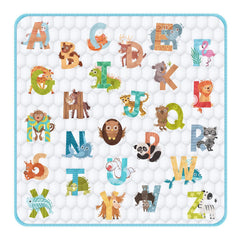 ENVTEK baby play mat folded for travel and storage.