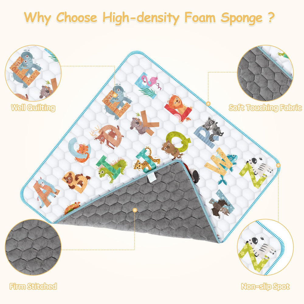 ENVTEK baby play mat spread flat showing large play area.