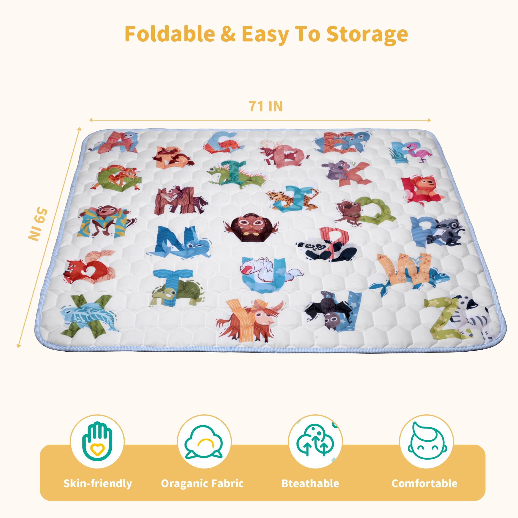 ENVTEK play mat is machine washable for quick, easy cleanup.