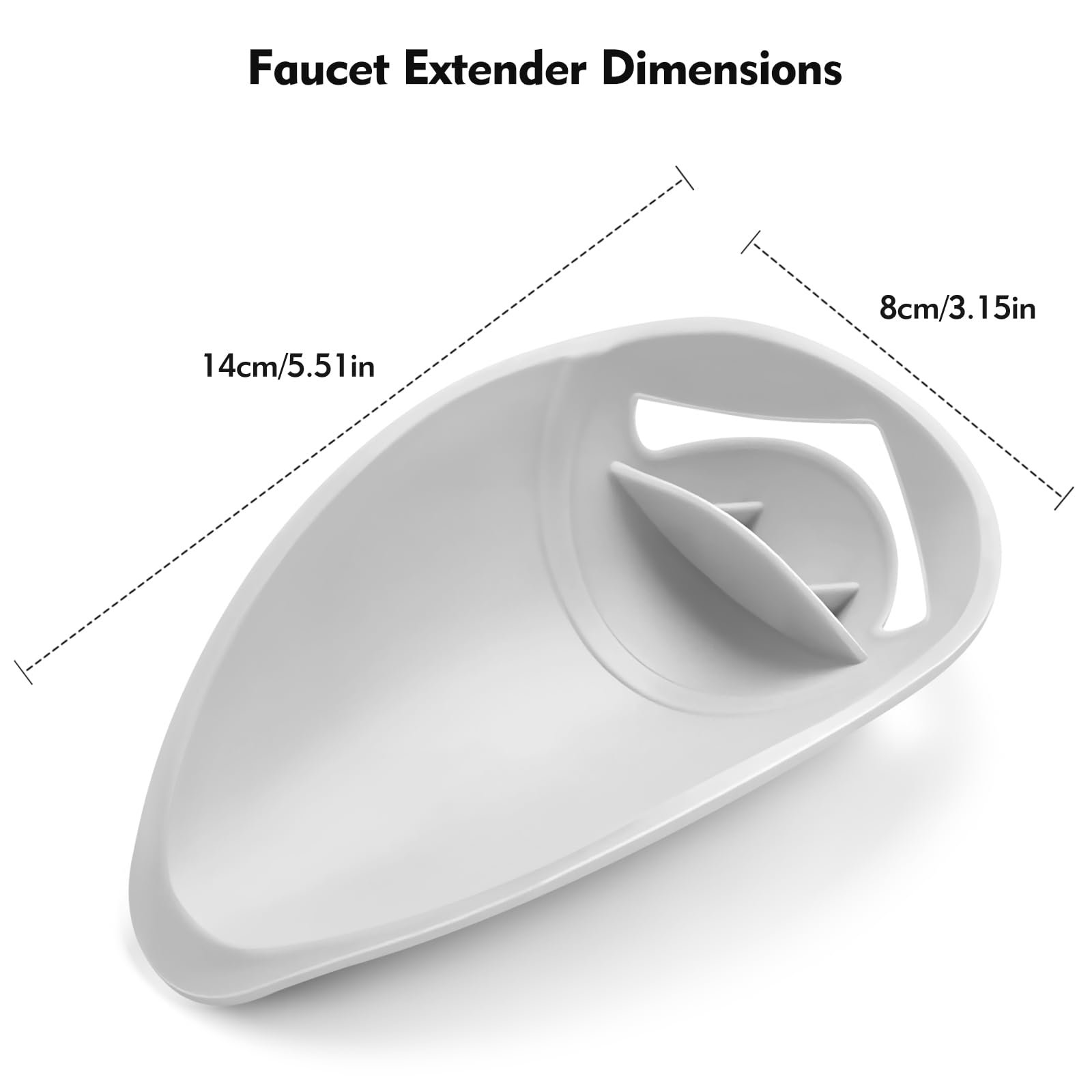 EoaMen adjustable faucet extender for bathroom sinks with curved spout