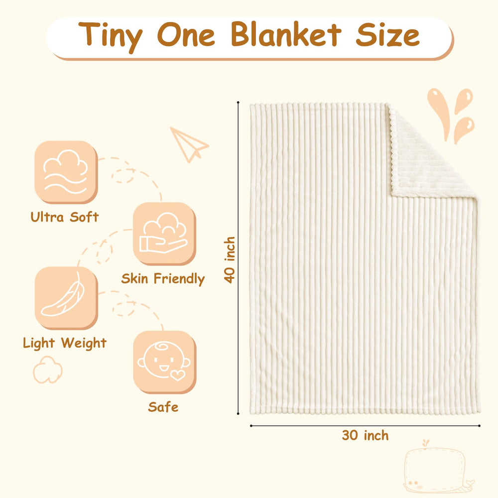 Eonkasp baby blanket reversible stripes feature for versatile styling