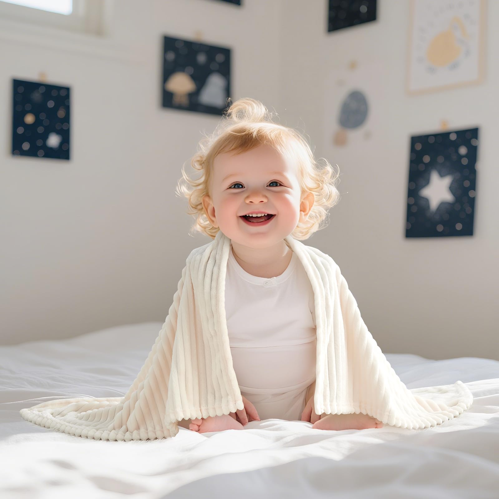 Eonkasp gift-ready striped baby blanket packaging for gifting