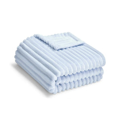 Eonkasp soft fleece baby blanket blue stripes for crib comfort.