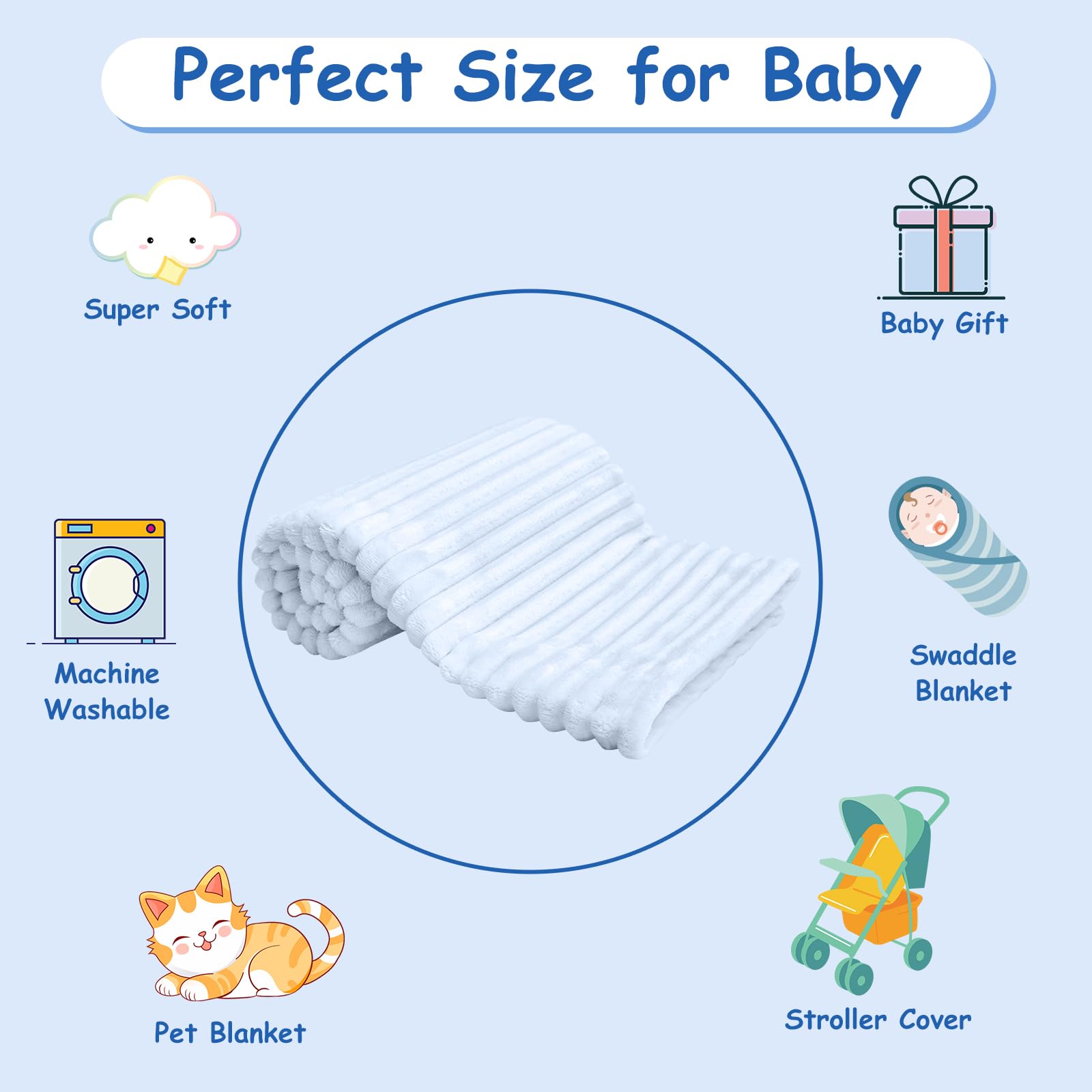Care instructions for Eonkasp blanket showing machine wash and dry.