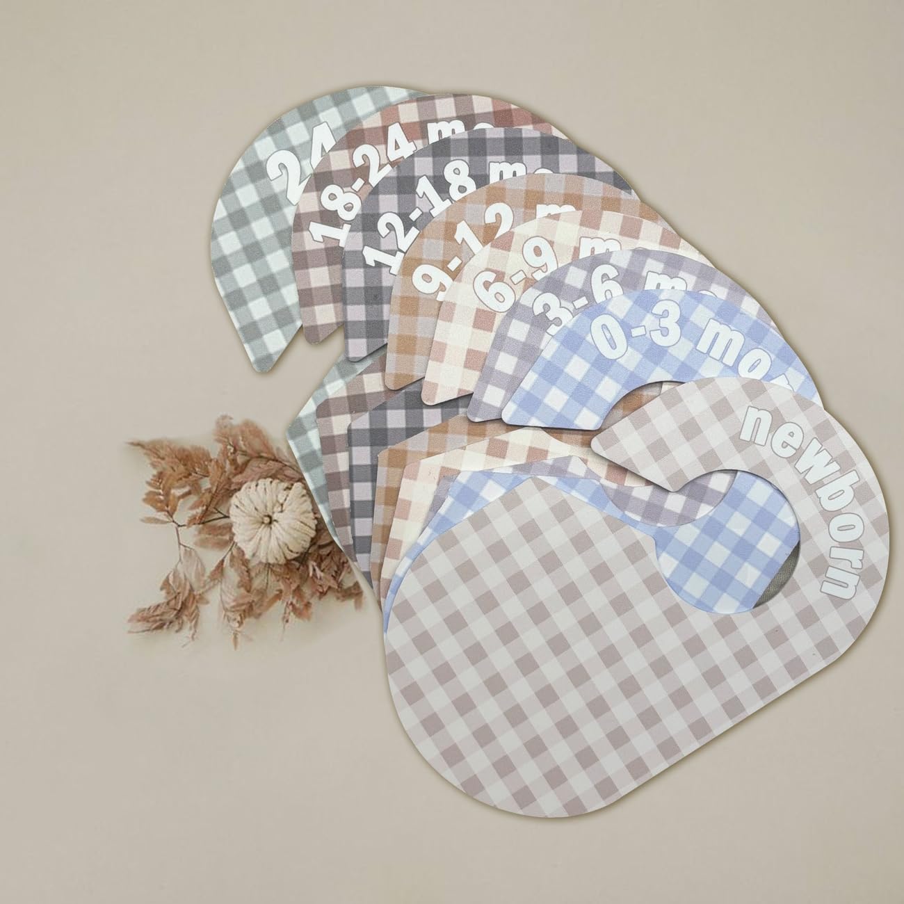 eoscasely baby closet divider size 6-42x4 in fits standard closet rods.