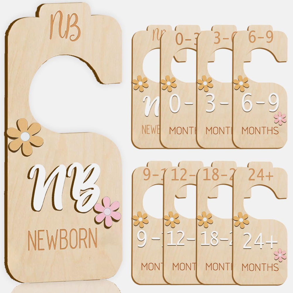 eoscasely baby closet divider daisy 3D front view helps quick outfit sorting.