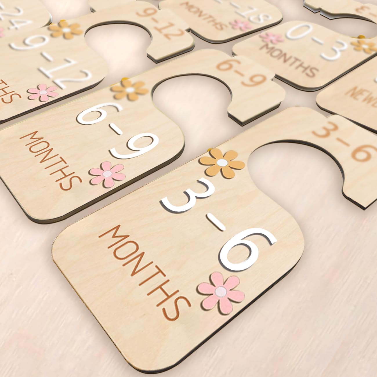 eoscasely eight sizes labeled dividers for newborn to 24 months keep clothes organized.