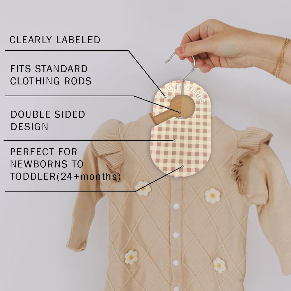 eoscasely baby closet divider eight sizes newborn to 12m for organized growth.