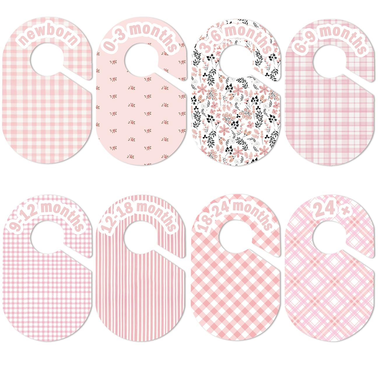 eoscasely baby closet divider pink front view facilitates quick sorting of newborn outfits