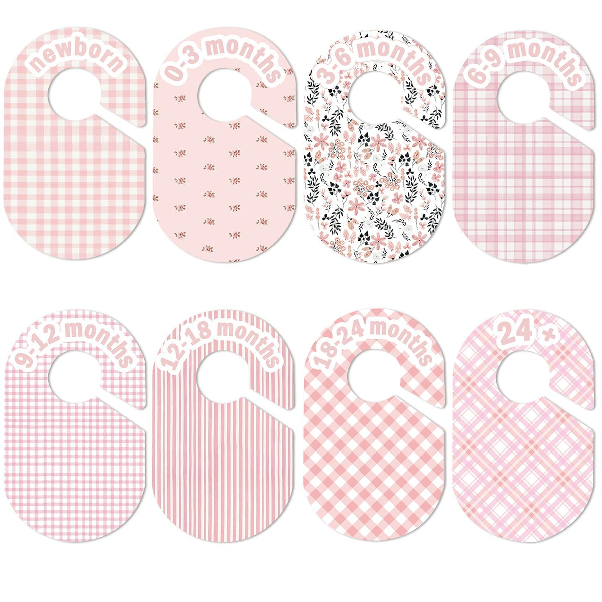 eoscasely baby closet divider pink front view facilitates quick sorting of newborn outfits