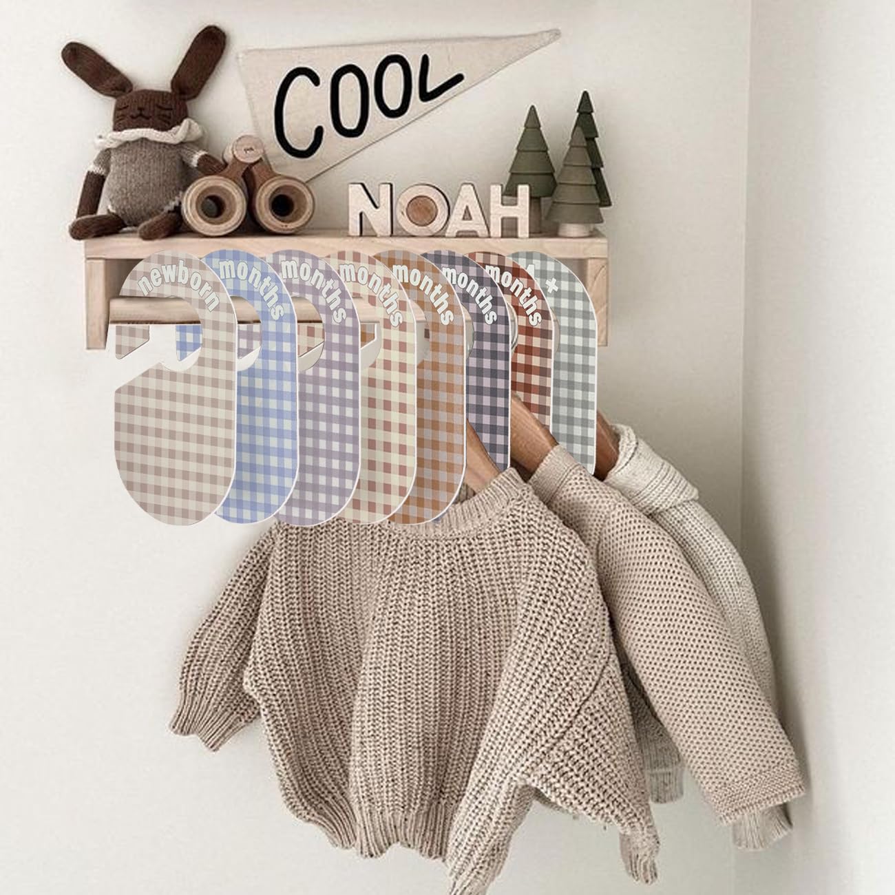 eoscasely baby closet divider rod-friendly easy-hang for quick setup.