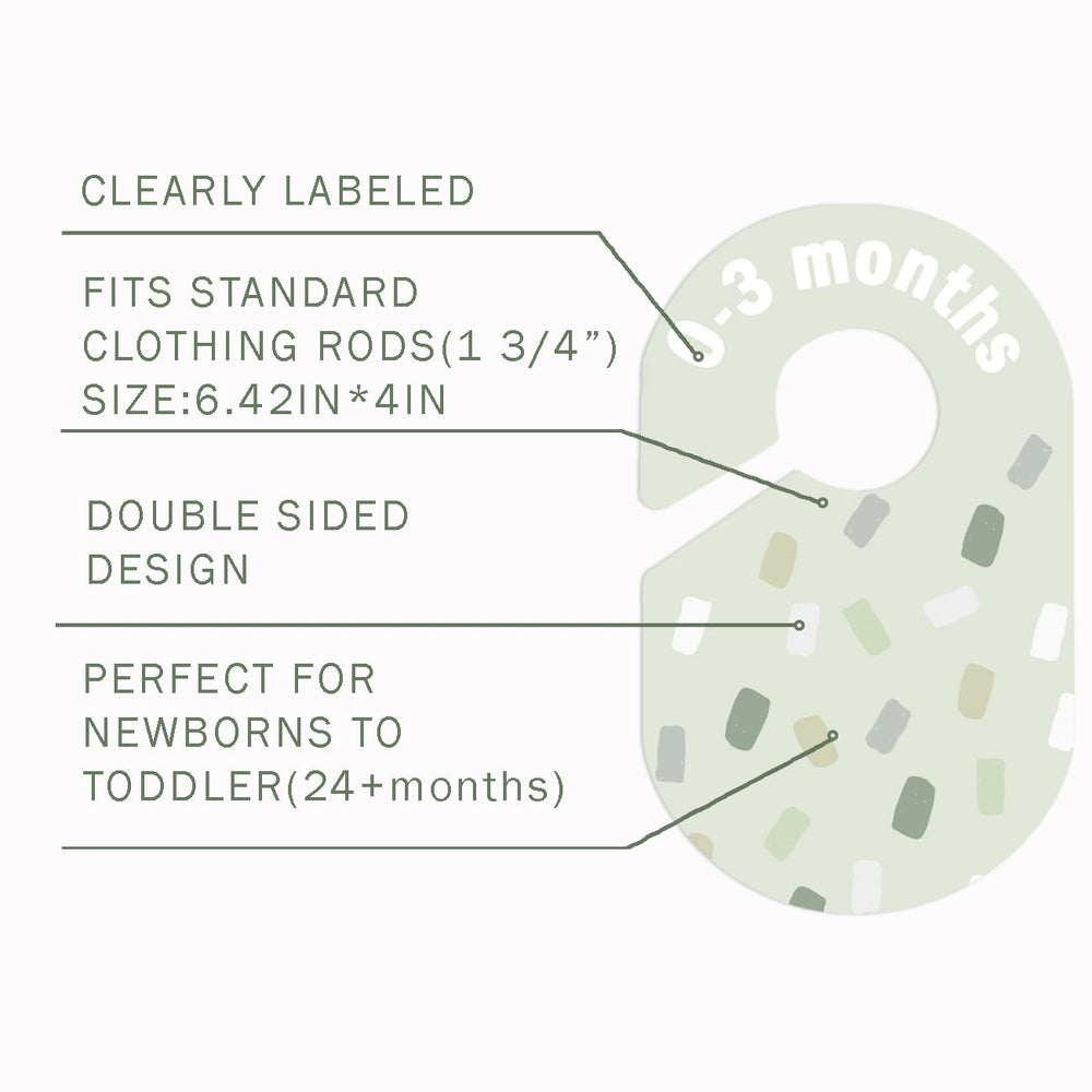 eoscasely baby closet dividers growth labels clearly mark newborn to 2 years.