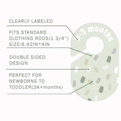 eoscasely baby closet dividers growth labels clearly mark newborn to 2 years.