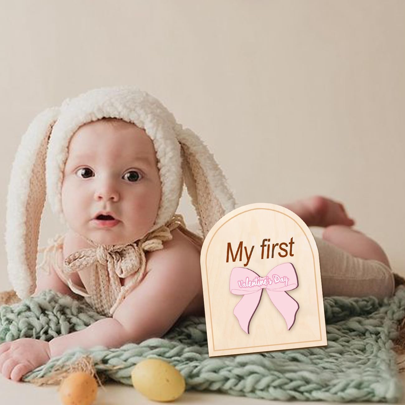 eoscasely-baby-wood-sign-detail smooth natural wood with elegant engraving.