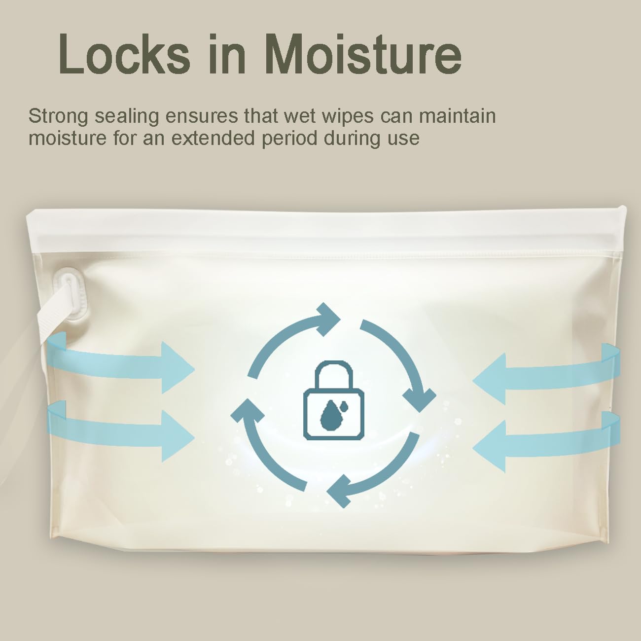 Eoscasely wipe dispenser cream open flip-top enables easy access to refills.