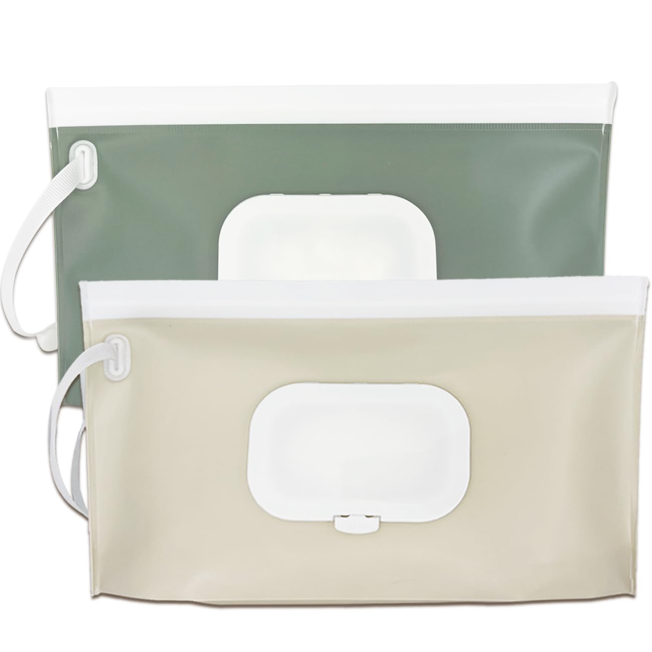 Eoscasely wipe dispenser sage-green closed demonstrates durable EVA construction for on-the-go protection.