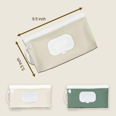 Eoscasely wipe dispenser with wrist strap supports hands-free carrying during travel.