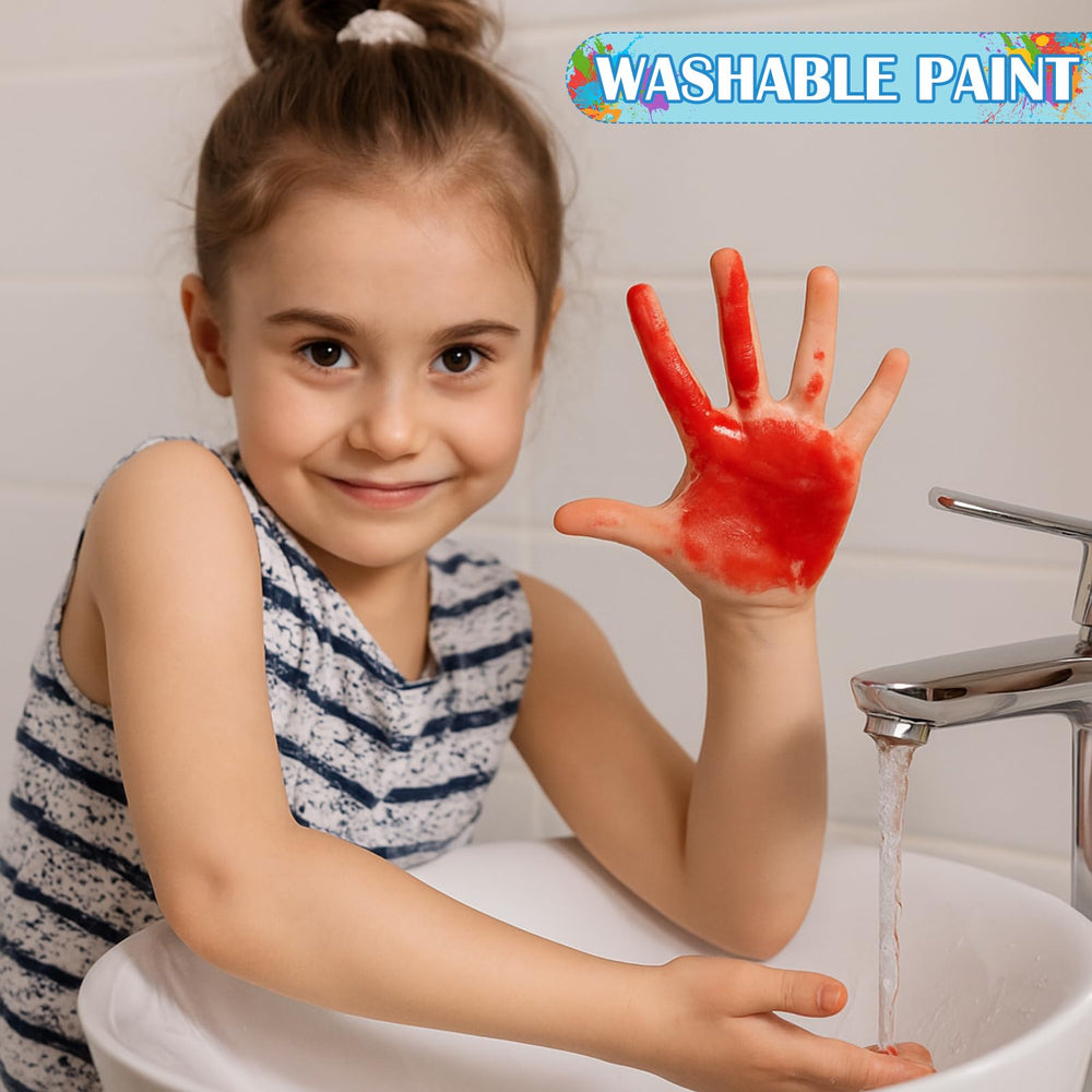 Epakh disposable paper plates simplify cleanup during family art