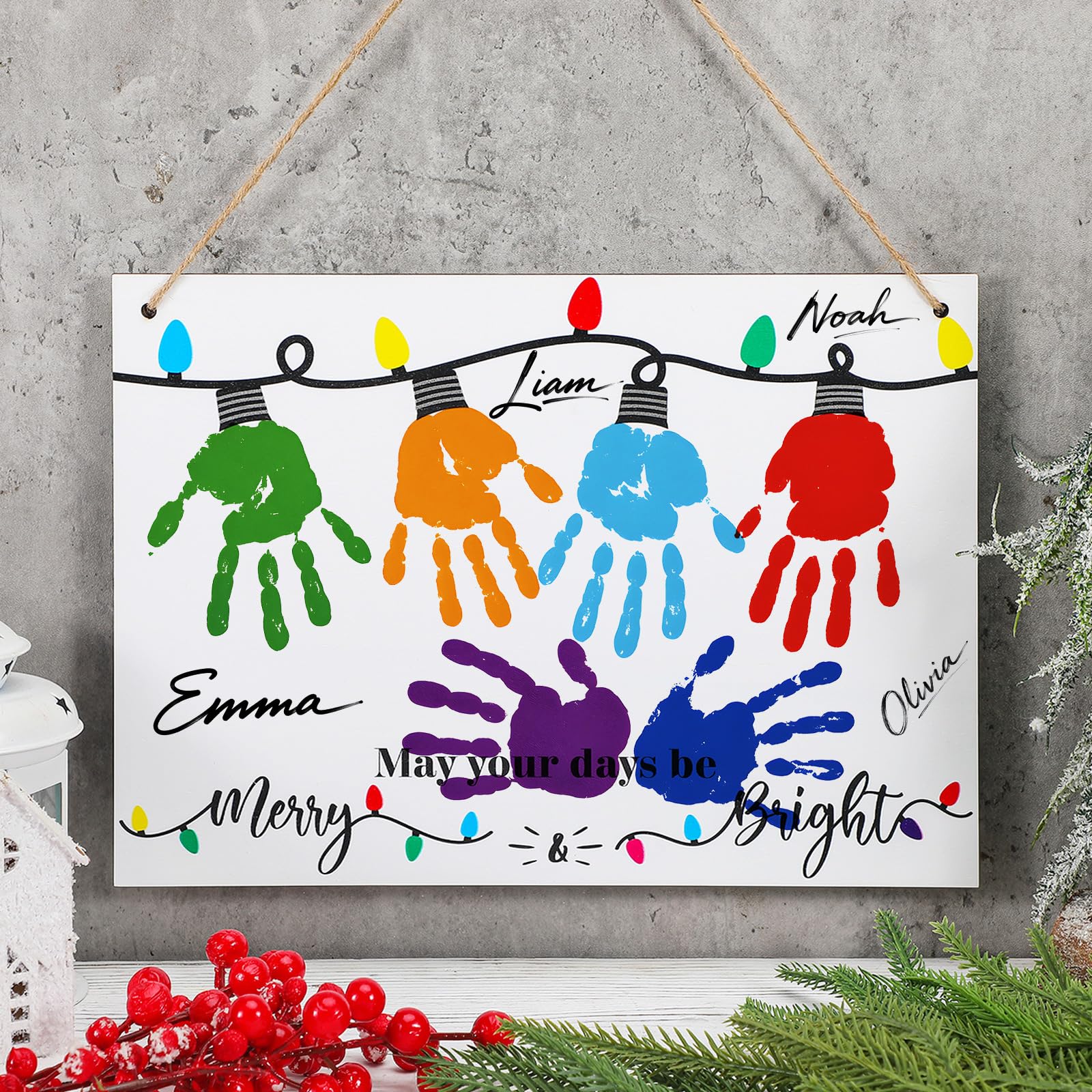 Epakh wooden board ready for holiday handprint art and keepsakes