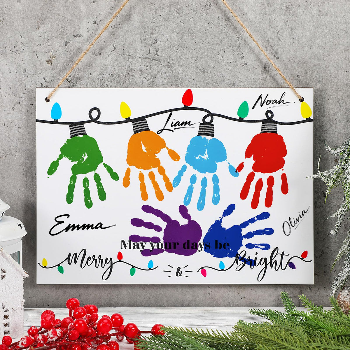 Epakh wooden board ready for holiday handprint art and keepsakes
