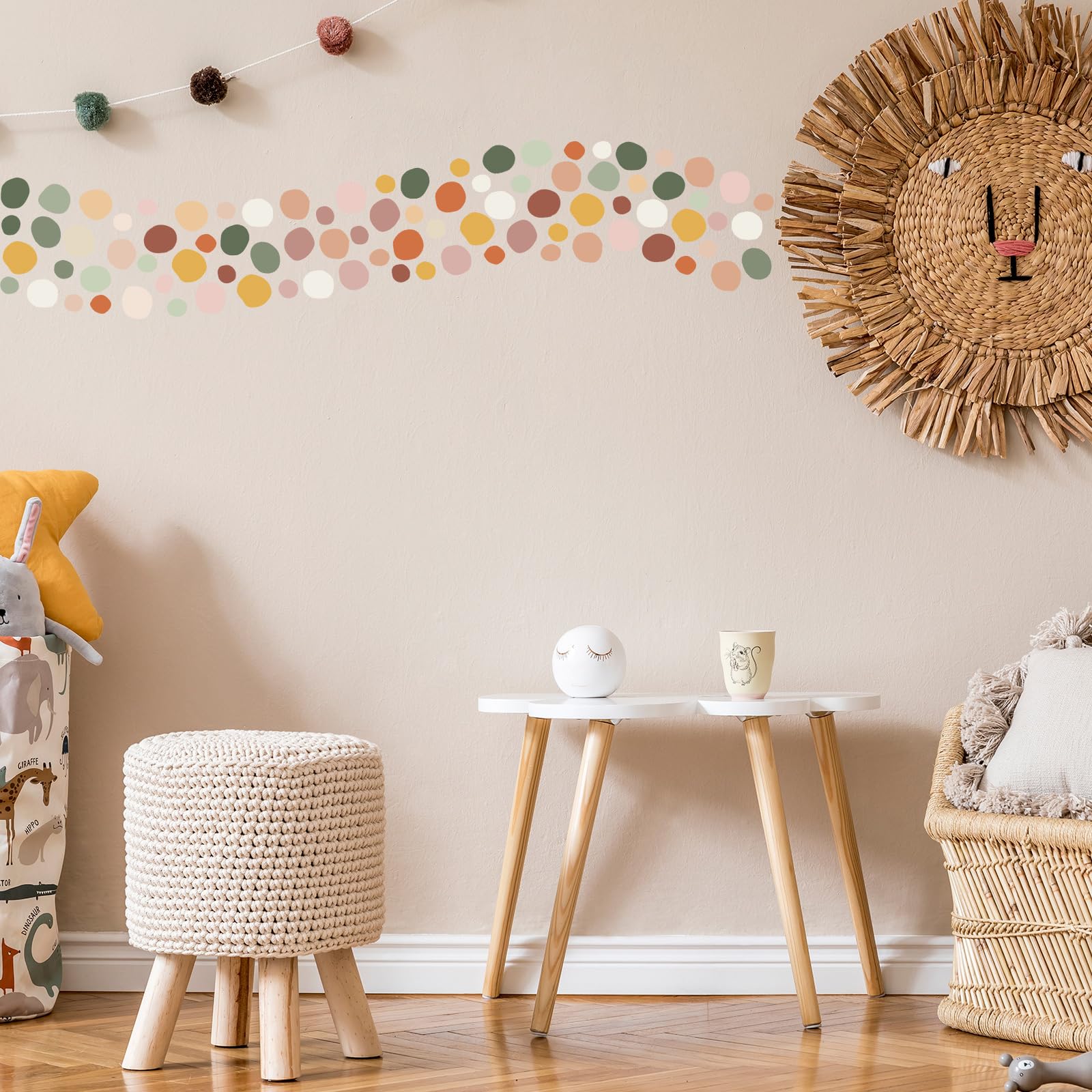Epakh polka-dots kids room decor adds color while letting imagination roam