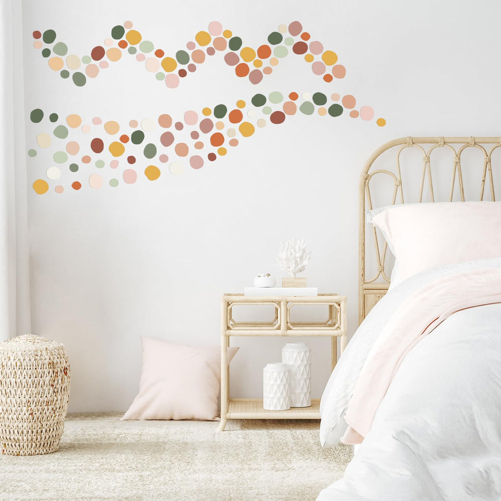 Epakh polka-dots window decal brightens glass with removable, safe color