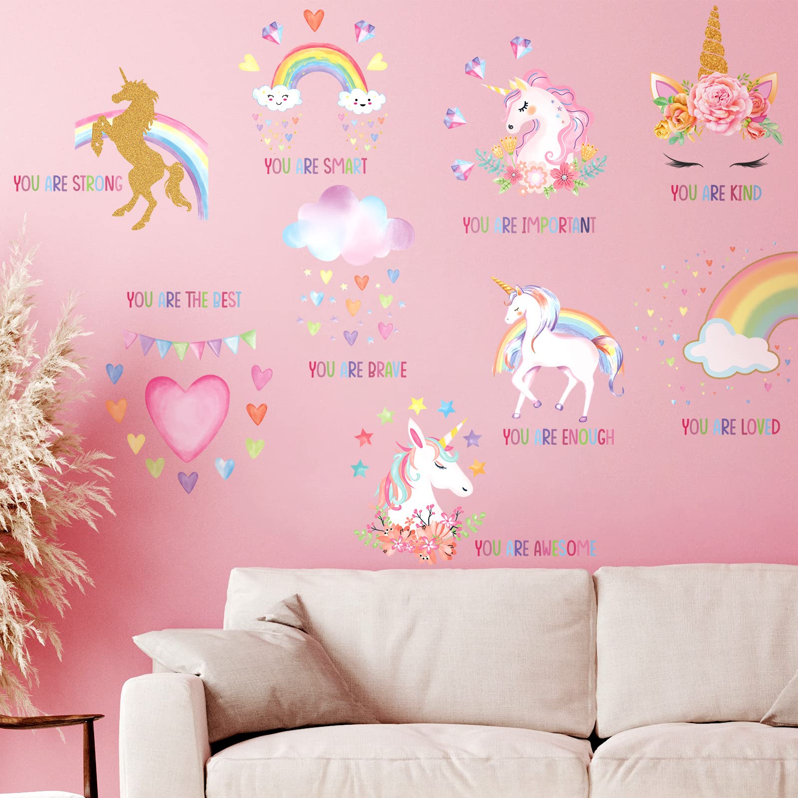 Epakh removable wall decal for smooth surfaces is easy to apply and reposition