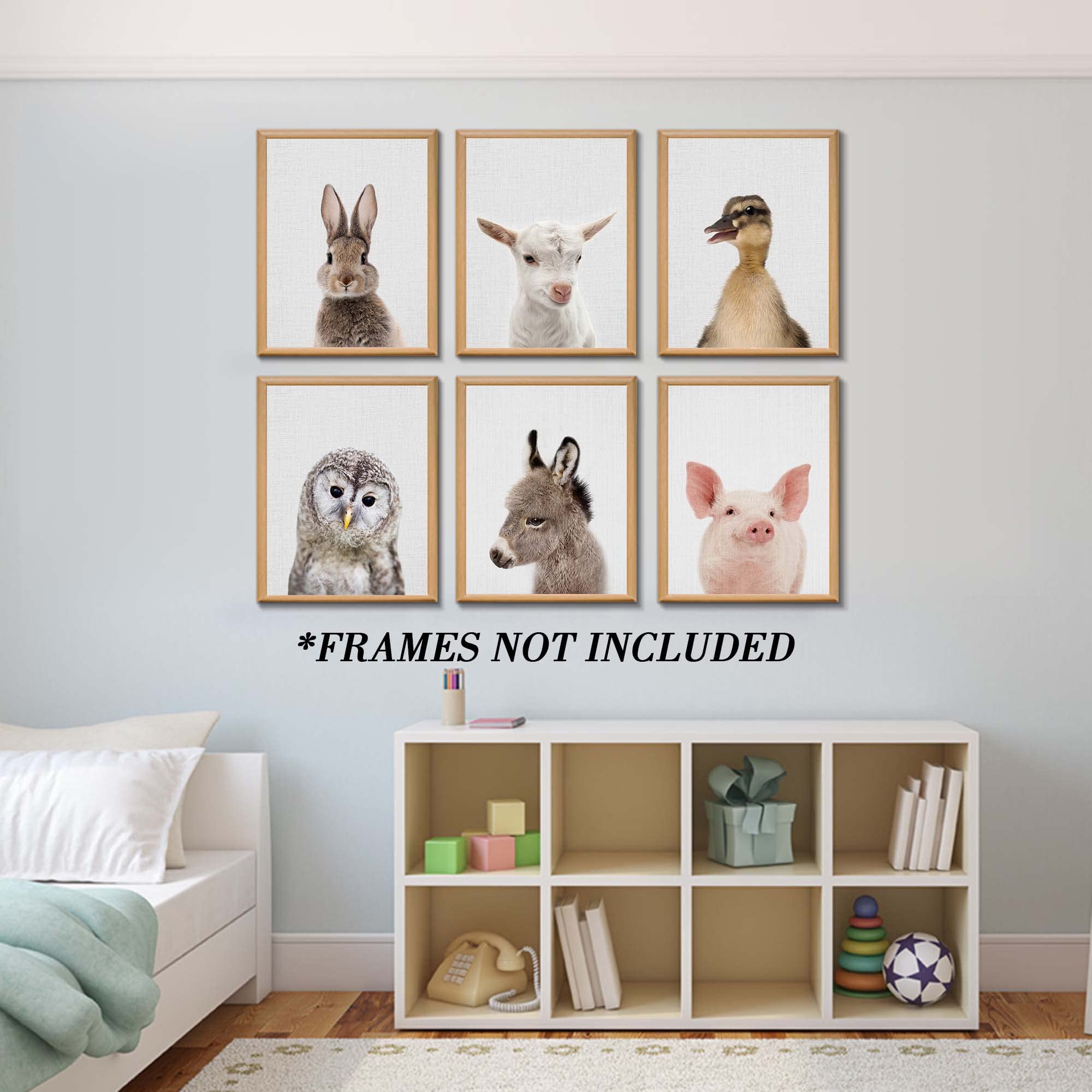 EPHANY Baby animal art gift for girls with colorful charm