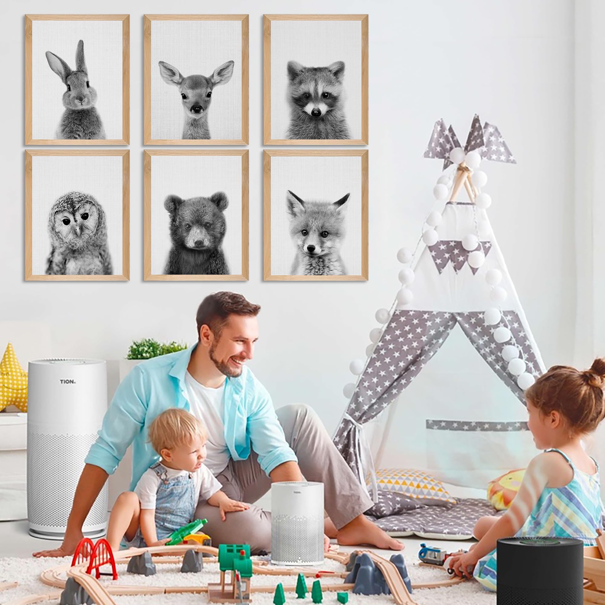 EPHANY owl print wall art adds Nordic charm to kid room