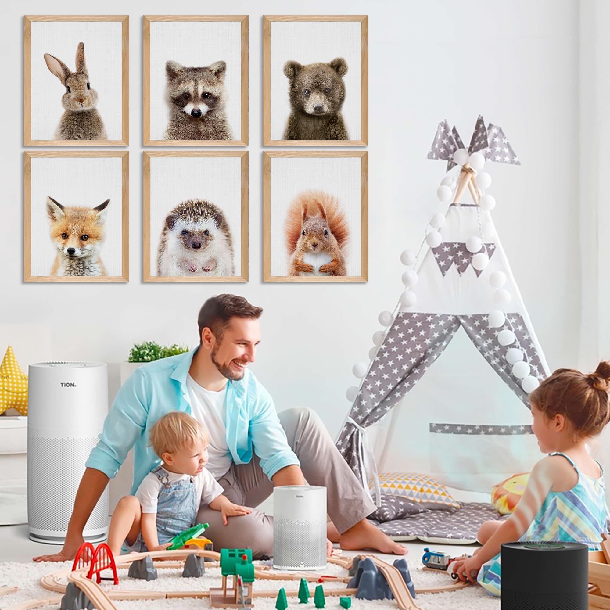 EPHANY baby animal poster set fuels imagination and coordinated decor in nursery spaces.
