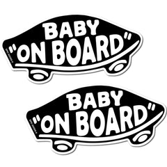 EPIC Goods Baby On Board sticker yellow sign front view boosts visibility for drivers