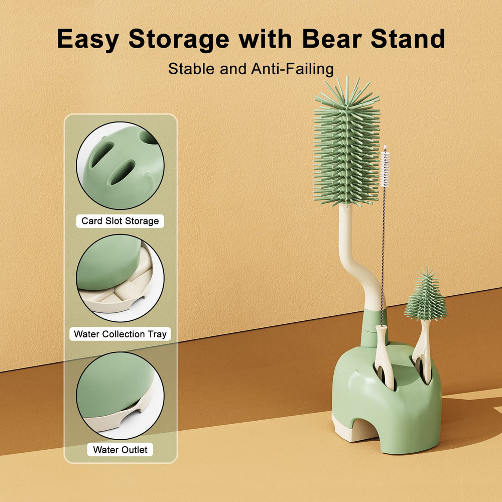 ePiiChua bottle brush stand storage keeps tools upright and organized.