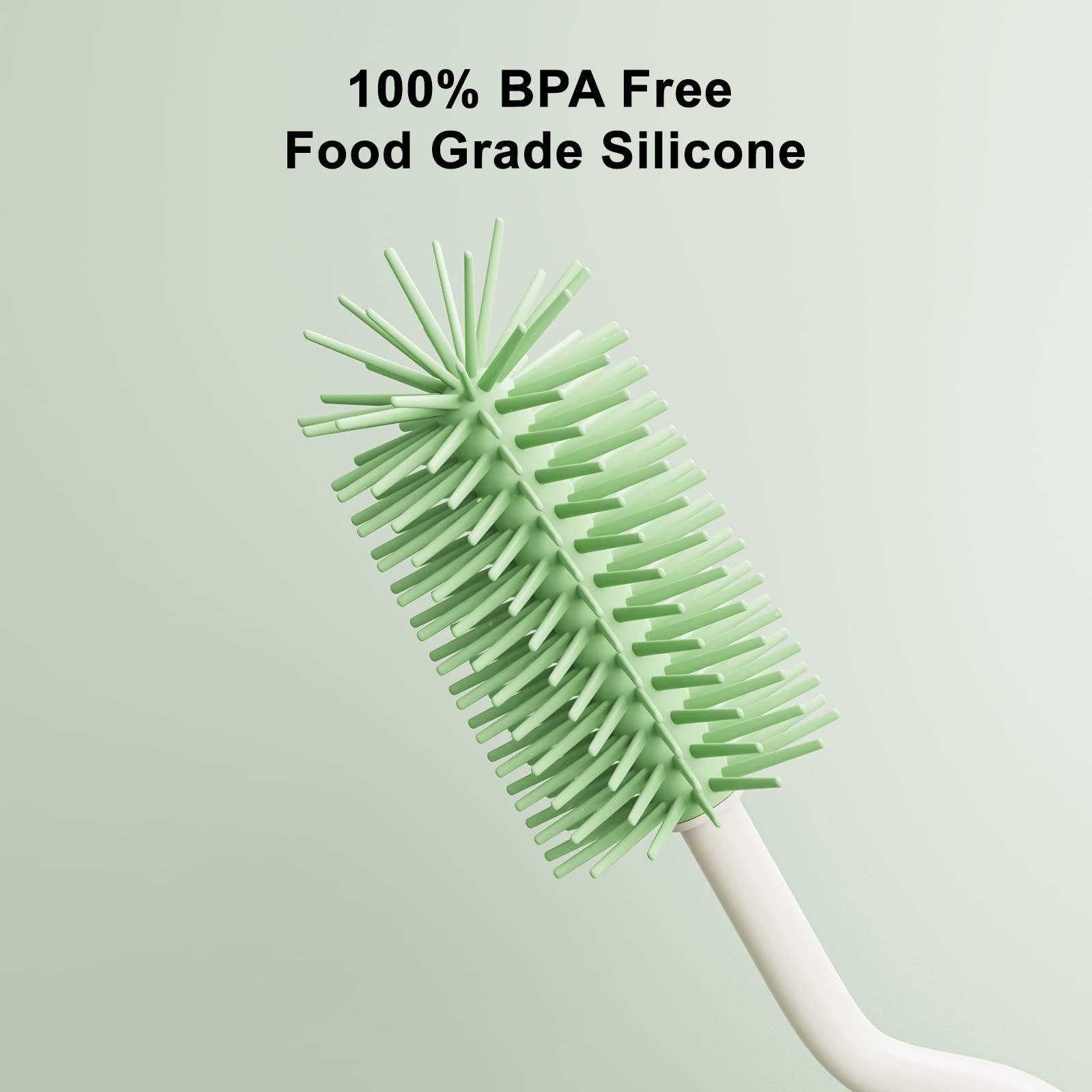 ePiiChua silicone nipple brush cleans nipples thoroughly without scratching.